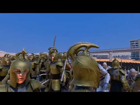 12000 Gondor Soldiers VS 11200 Elf Warrior No Shields - Ultimate Epic Battle Simulator 2