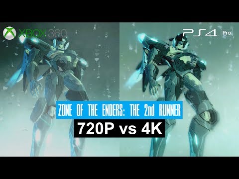[4K] Zone of the Enders: The 2nd Runner - Xbox 360 vs PS4 Pro!