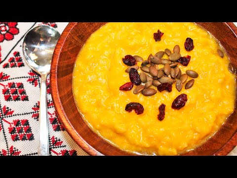Ukrainian Sweet Pumpkin Porridge with Goat Milk