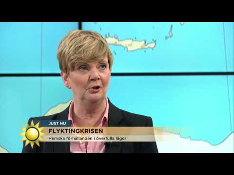 "Kvinnor och barn sitter fast i Grekland mot sin vilja" - Nyhetsmorgon (TV4)