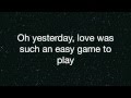 GLEE -  Yesterday (Lyrics)