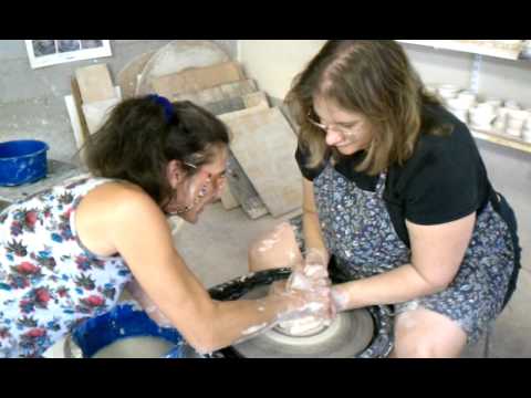 Mishy Teaching at Desert Dragon Pottery