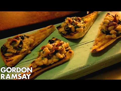 Cannellini Bean Crostini With Anchovy & Olive | Gordon Ramsay