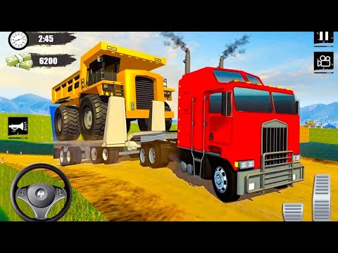 Heavy Excavator Driving Simulator - Drive Long Truck Transport Trailer - Andriod Gameplay