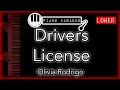 Drivers License (LOWER -3) - Olivia Rodrigo - Piano Karaoke Instrumental