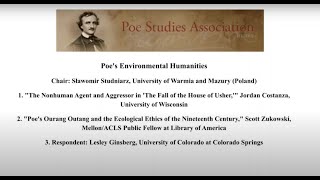 Poe Studies Association - &quot;Poe&#39;s Environmental Humanities&quot;