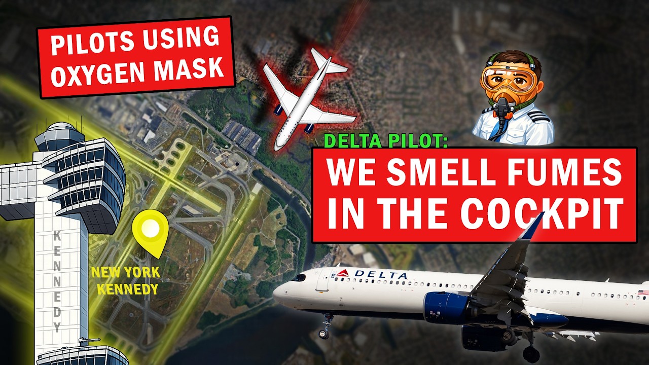 Delta Plane FUMES IN COCKPIT Approaching New York | Pilots on Oxygen