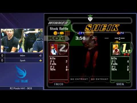 Shine 2017 SSBM - th0rn (Falco) vs. Spark (Sheik) - Melee Round 2 Pools