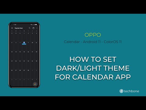 How to Set Dark or Light Theme for Calendar app - Oppo [Android 11 - ColorOS 11]