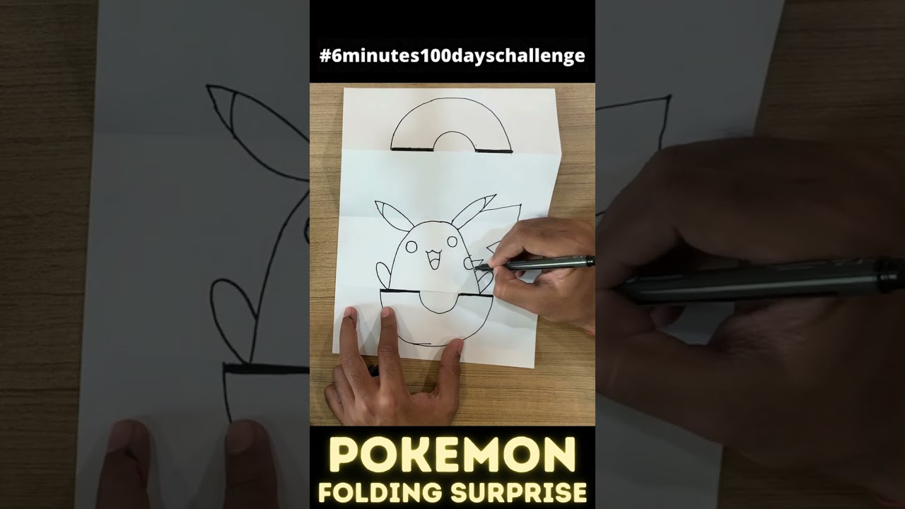 How to draw pokemon #foldingsurprise #pokemon #drawing