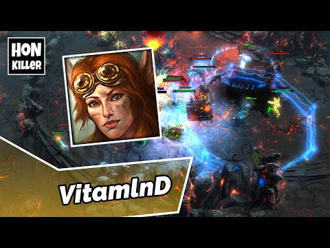 HoN Engineer Gameplay - VitamlnD - 22 Kills