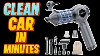 Houscly Handheld Rechargeable Car Vacuum: Blower, Inflator & More!