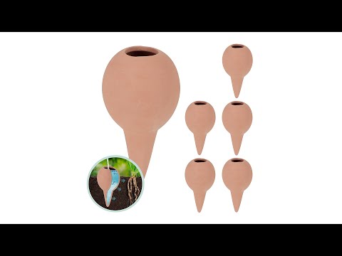 Waterdruppelaar 100 ml set van 6 bruin - keramiek - 6 x 12 x 6 cm