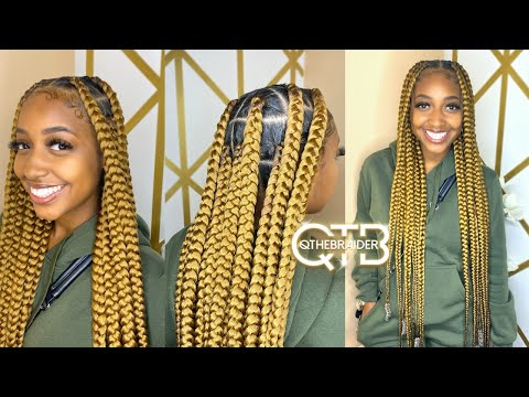 QTHEBRAIDER: HOW TO| Large Knotless Braids & Beads...