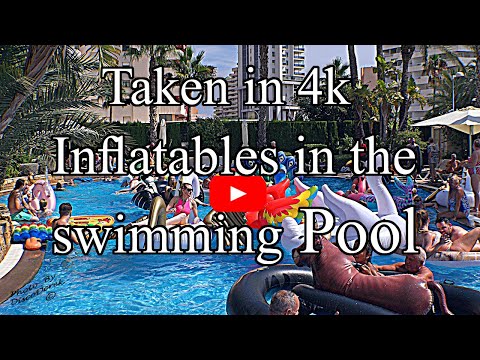 Ceroc Medfest 2019 Part 1 of 7 Inflatables in the Hotel Swimming Pool, Taken in 4k
