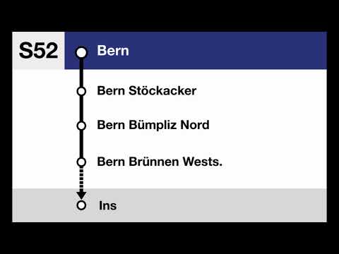 BLS Ansagen » S52 Bern — Kerzers — Ins (2022) | SLBahnen