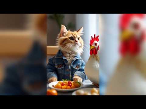 Cat and dog funny video. Cat is cooking, cleaning, dog is working.........Ranjini creation videos.