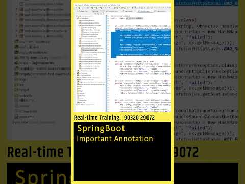 Java Springboot Tutorial Global Exceptions Spring Boot In Telugu Java Web Development Shorts