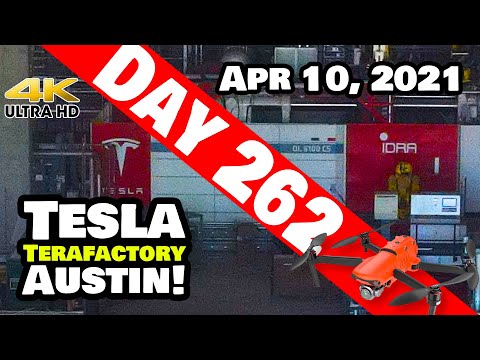 Tesla Gigafactory Austin 4K  Day 262 - 4/10/21 - Terafactory Texas- SPECTACULAR PROGRESS GIGA TEXAS!