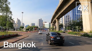 4K 🇹🇭 Bangkok | Driving Downtown - Rama Ⅳ Road | 25/FEB/2022 | Motorcycle Taxi Ride