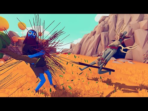 Titan! Spear Bloke vs Every Faction - TABS MODS Wild West Faction Update Gameplay