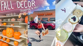 FALL DECOR SHOPPING & HAUL! + Trying Crumbl Cookies for the First Time! | vlogtober day 2
