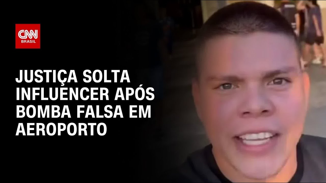 Influencer que deixou bomba falsa em aeroporto “para viralizar” é solto | LIVE CNN