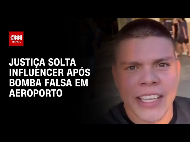 Influencer que deixou bomba falsa em aeroporto “para viralizar” é solto | LIVE CNN