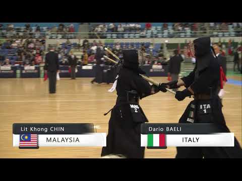 17th World Kendo Championships 3ch L.CHIN(MAS) vs D.BAELI(ITA)