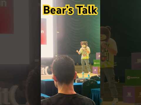 Bear Delivering Talk on Stage #bear #animal #berachain