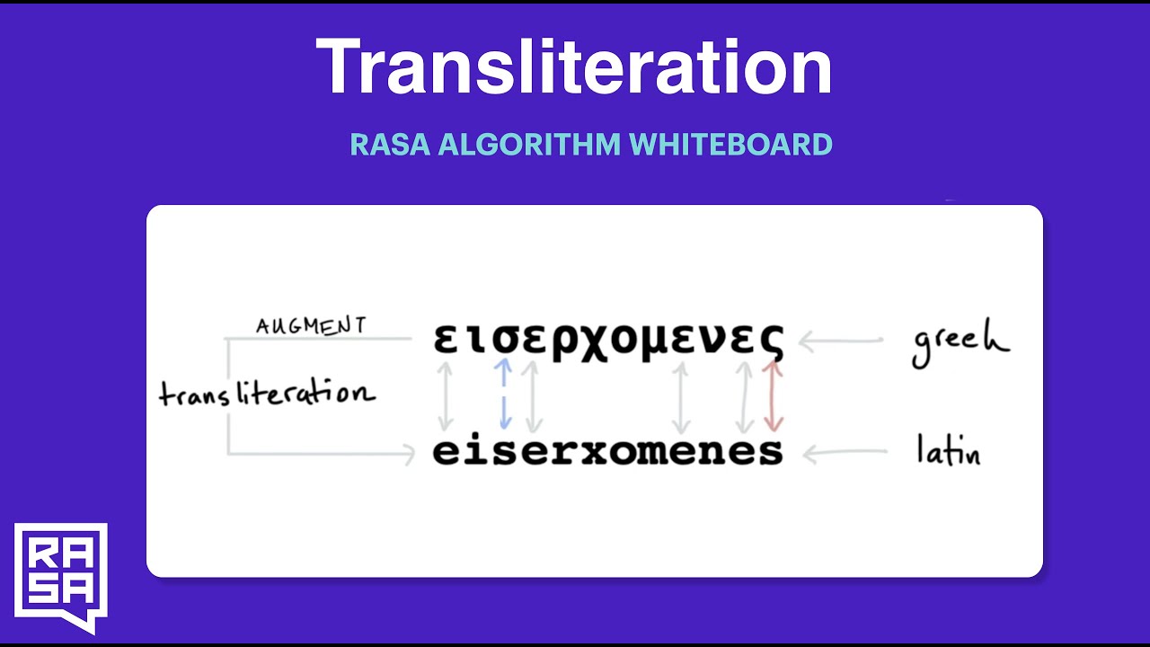 Rasa Algorithm Whiteboard - Transliteration