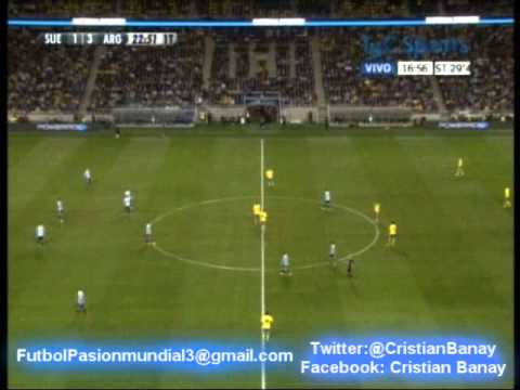 Suecia 2 Argentina  3 (Relato German Sosa) Amistoso Internacional 2013 Los goles (6/2/2013)