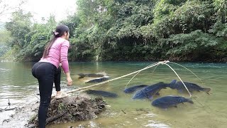 Full Video: Fishing on Rivers, Traditional Fishing Used Bait to Lure Fish, Catch a Lots of Big Fish