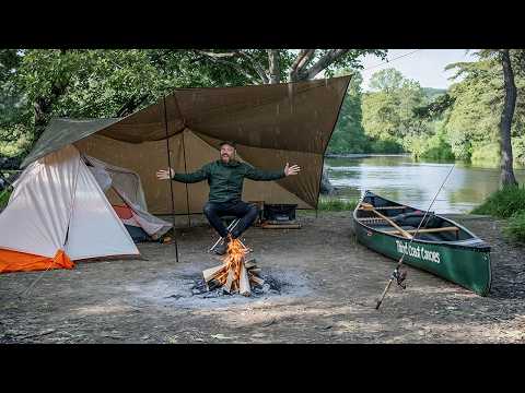 My First Catch and Cook | Wet and Rainy Island Camp