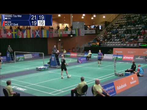 Wang Tzu Wei vs Emil Holst (MS, QF) - Yonex Dutch Open 2017