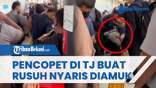 PAGI-PAGI BUAT RUSUH! Pencopet Gagal Jalankan Aksinya, Nyaris Dihakimi Massa di Halte Pancoran