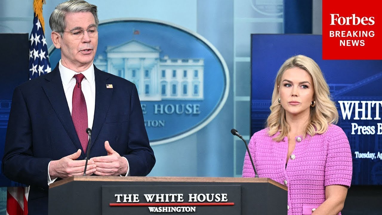 BREAKING NEWS: Leavitt, Treasury Sec. Bessent Hold Press Briefing As Market Hopes For Trade Deals