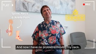 Patient's Neck, Spine, Ankle has 0 pain, gained her quality of life back!