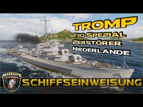 TROMP [T10 DD] Review - Is the airstrike destroyer worth the investment? - World of Warships [Ger...
