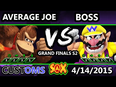S@X Customs - Average Joe (Donkey Kong) Vs. WS MVG | Boss (Wario) SSB4 GF S2 - Smash 4