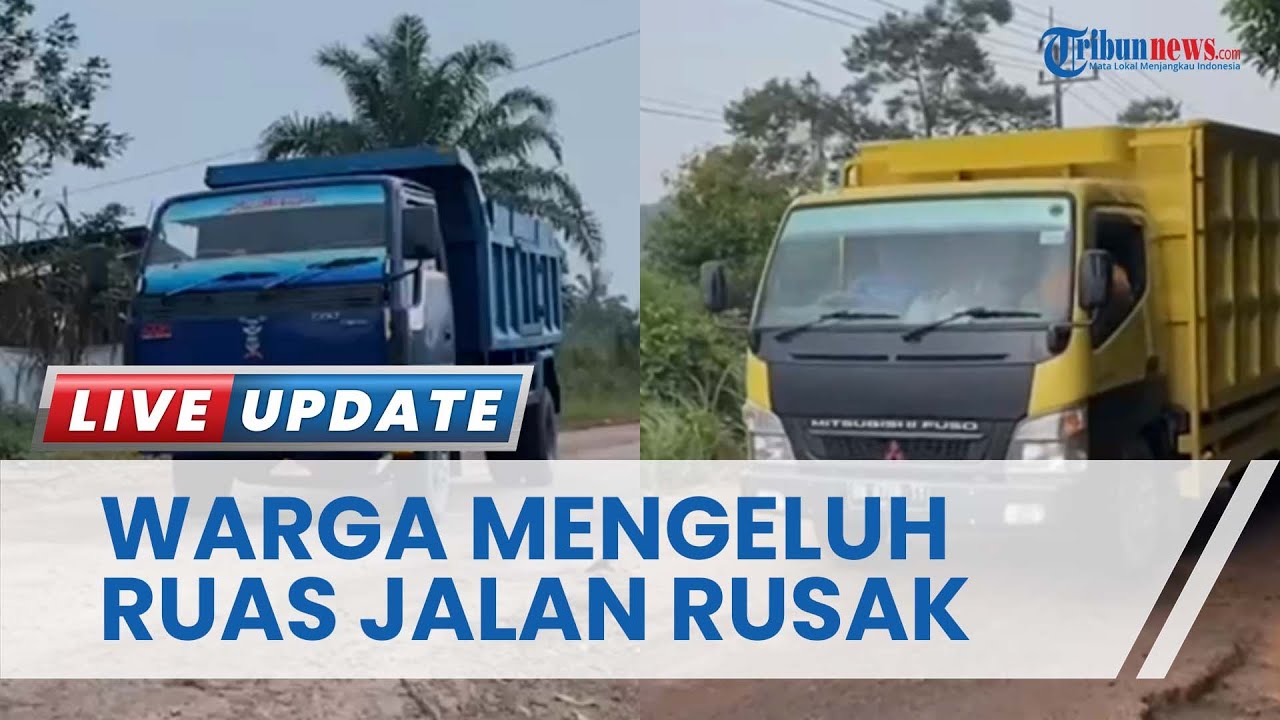 Warga Keluhkan Ruas Jalan ke Lubuk Besar Bangka Tengah Rusak Parah, Pengendara Hampir Tergelincir
