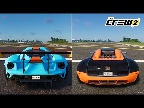 The Crew 2 | Ford GT 2017 vs. Bugatti Veyron 16.4 Grand Sport Vitesse 2016 Performance Comparison