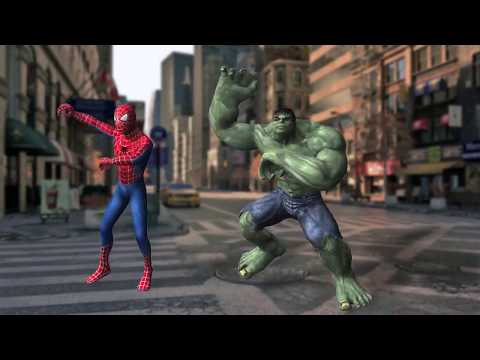 Gangnam style animation with Spiderman &  Hulk dance for kids fun