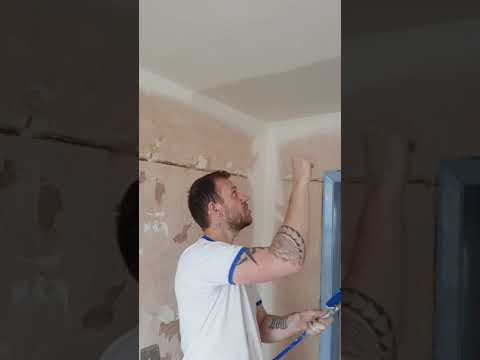 Spray plaster over artex