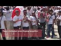 Massa pendukung Jokowi-Amin penuhi GBK Massa pendukung Jokowi-Amin penuhi GBK
