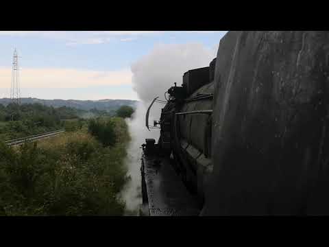 German BR 52 class steam locomotive cab ride in 4K