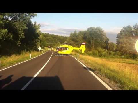 Feuerwehr Pöllau: Schwerer VU mit eingekl. Person (26.06.2013/Hubschrauberstart)