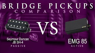 Video thumbnail for Seymour Duncan JB SH-4 vs EMG 85 - Bridge Pickup Guitar Tone Comparison Demo by Mike Stamper