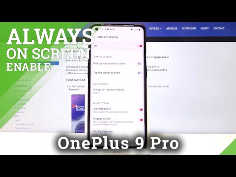 How to Disable Always on Display in OnePlus 9 Pro?