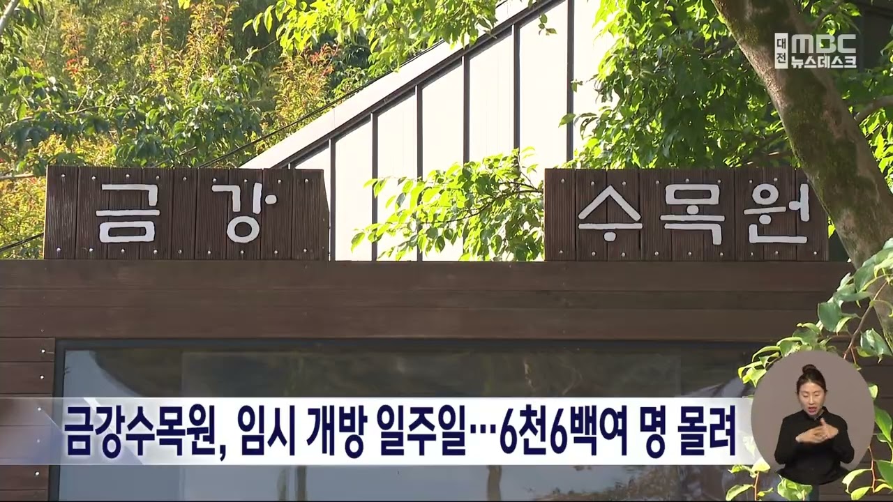 '임시 개방' <b>금강수목원</b>에 일주일 새 6천 6백여 명 몰려